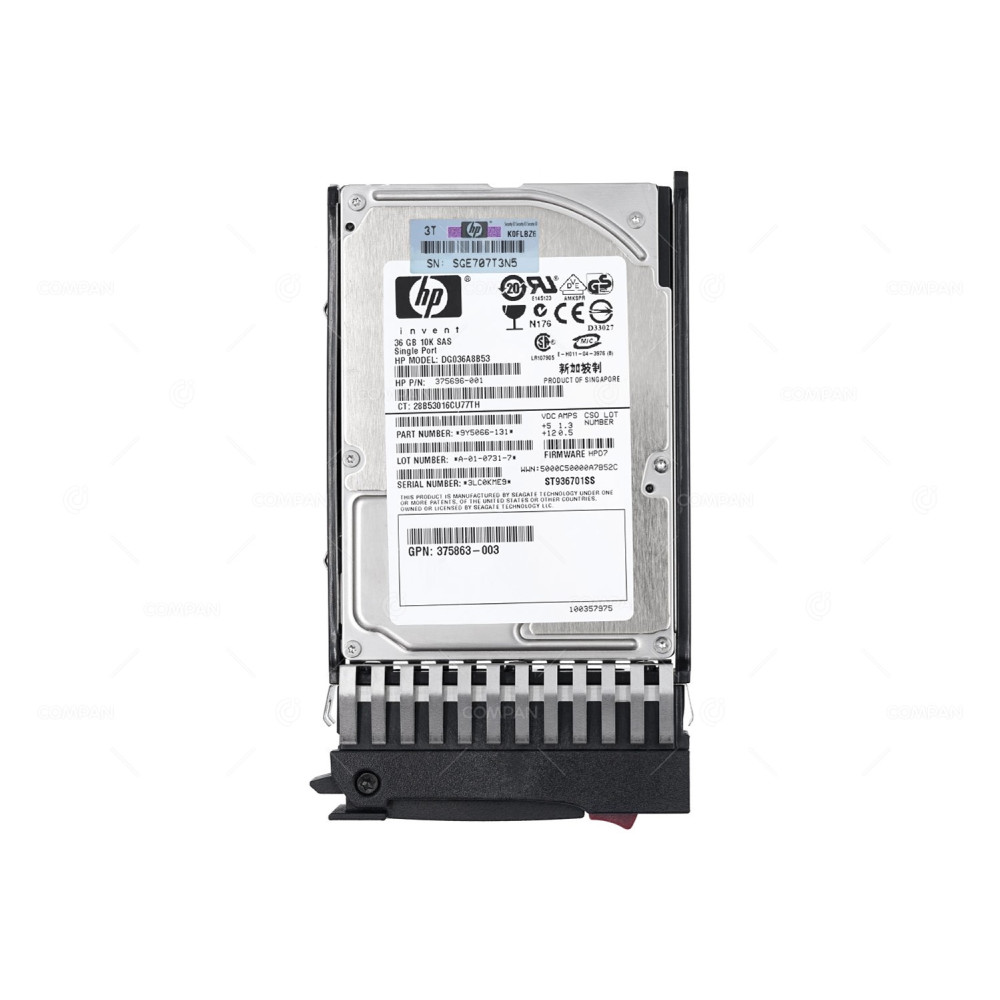 376596-001 HP HDD 36GB 10K SAS 3G 2.5" SFF HOT-SWAP